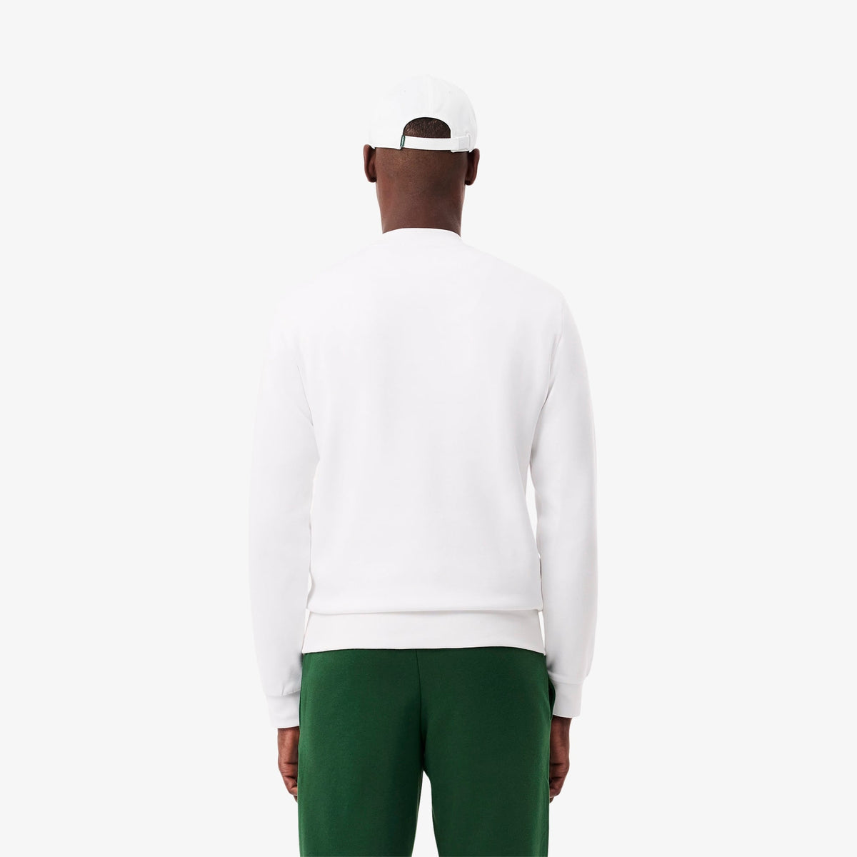 Lacoste Erkek Classic Fit Bisiklet Yaka Organik Pamuk Beyaz Sweatshirt