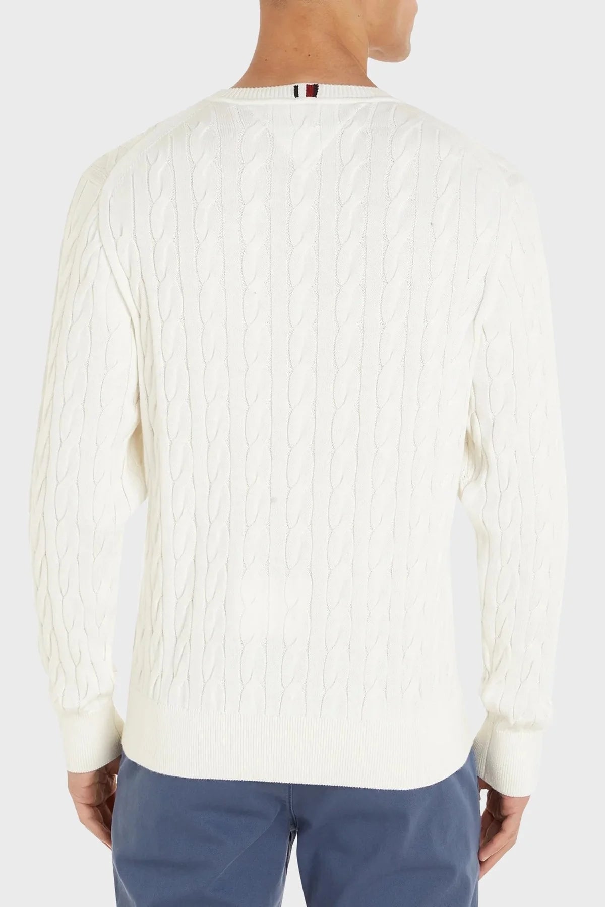 Tommy Hilfiger Erkek Classic Cable Crew Kazak