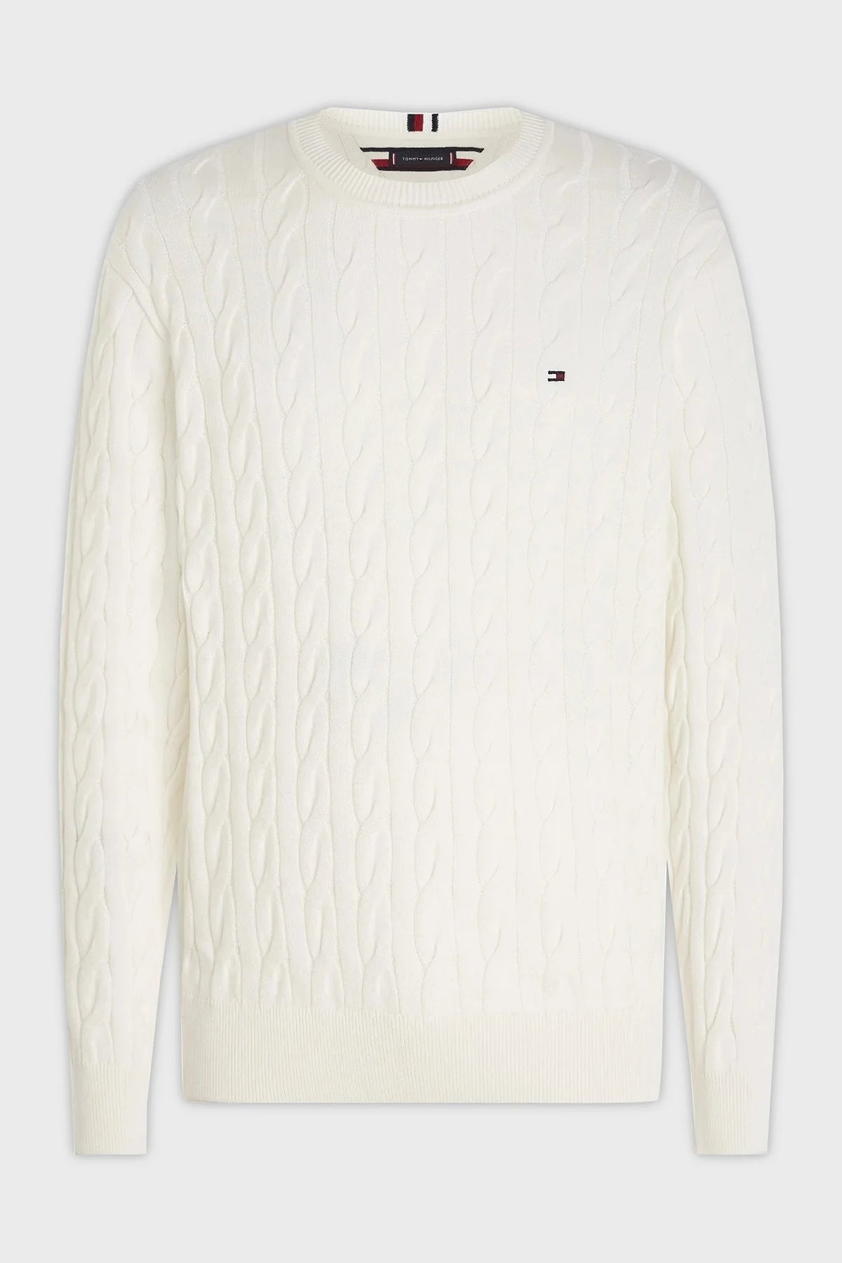Tommy Hilfiger Erkek Classic Cable Crew Kazak