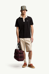 Moncler Siyah Pamuklu Pike Polo T-Shirt