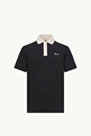 Moncler Siyah Pamuklu Pike Polo T-Shirt