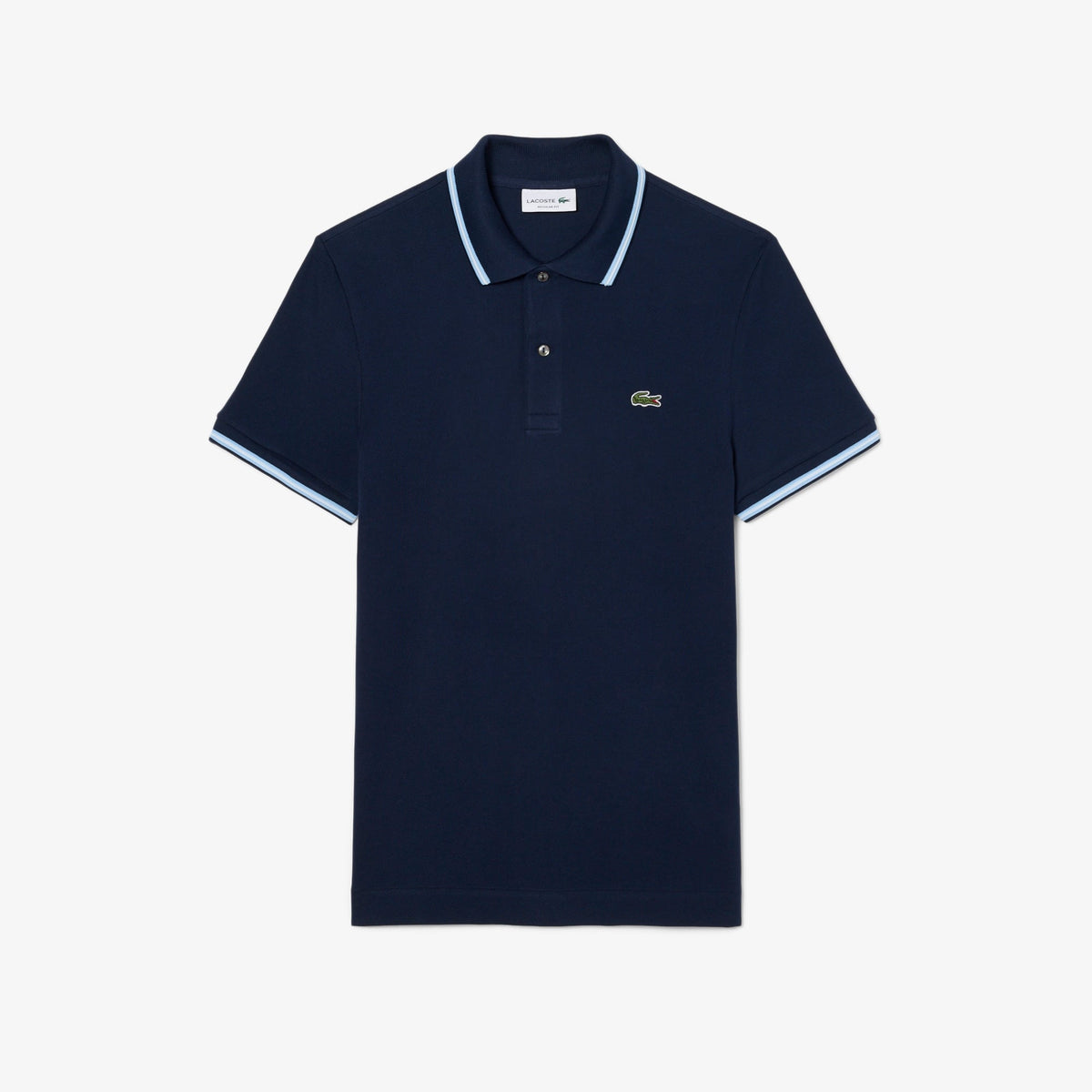 Lacoste Çizgi Detayı L.12.12 Erkek Lacivert Regular Fit Polo T-Shirt
