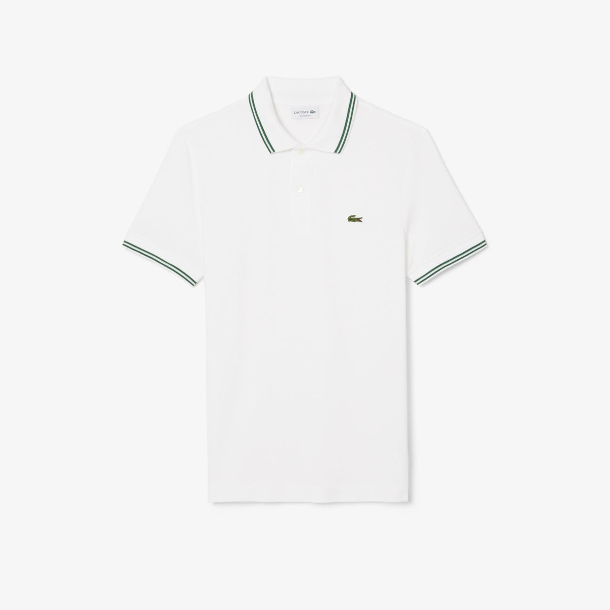 Lacoste Çizgi Detayı L.12.12 Erkek Beyaz Regular Fit Polo T-Shirt