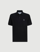 Brunello Cucinelli Logolu Pamuklu Pike Polo Siyah T-Shirt
