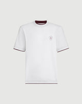 Brunello Cucinelli Beyaz Katmanlı Logo Pamuk T-Shirt
