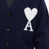 Ami Logo Lacivert Düğmeli Sweatshirt