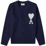 Ami Logo Lacivert Düğmeli Sweatshirt