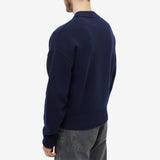 Ami Logo Lacivert Düğmeli Sweatshirt