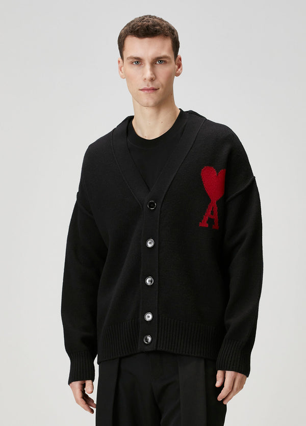 Ami Logo Siyah Düğmeli Sweatshirt