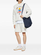 Casablanca İşlemeli Beyaz Sweatshirt
