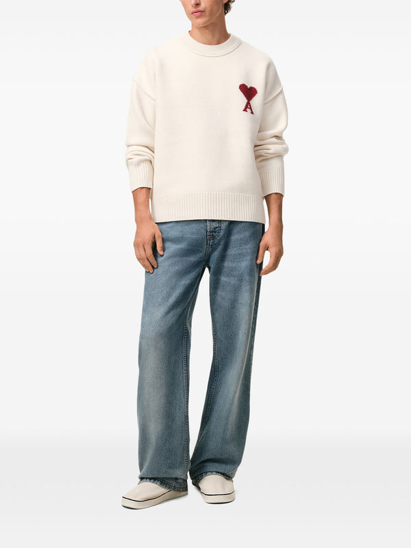 Ami Logo Beyaz Sweatshirt