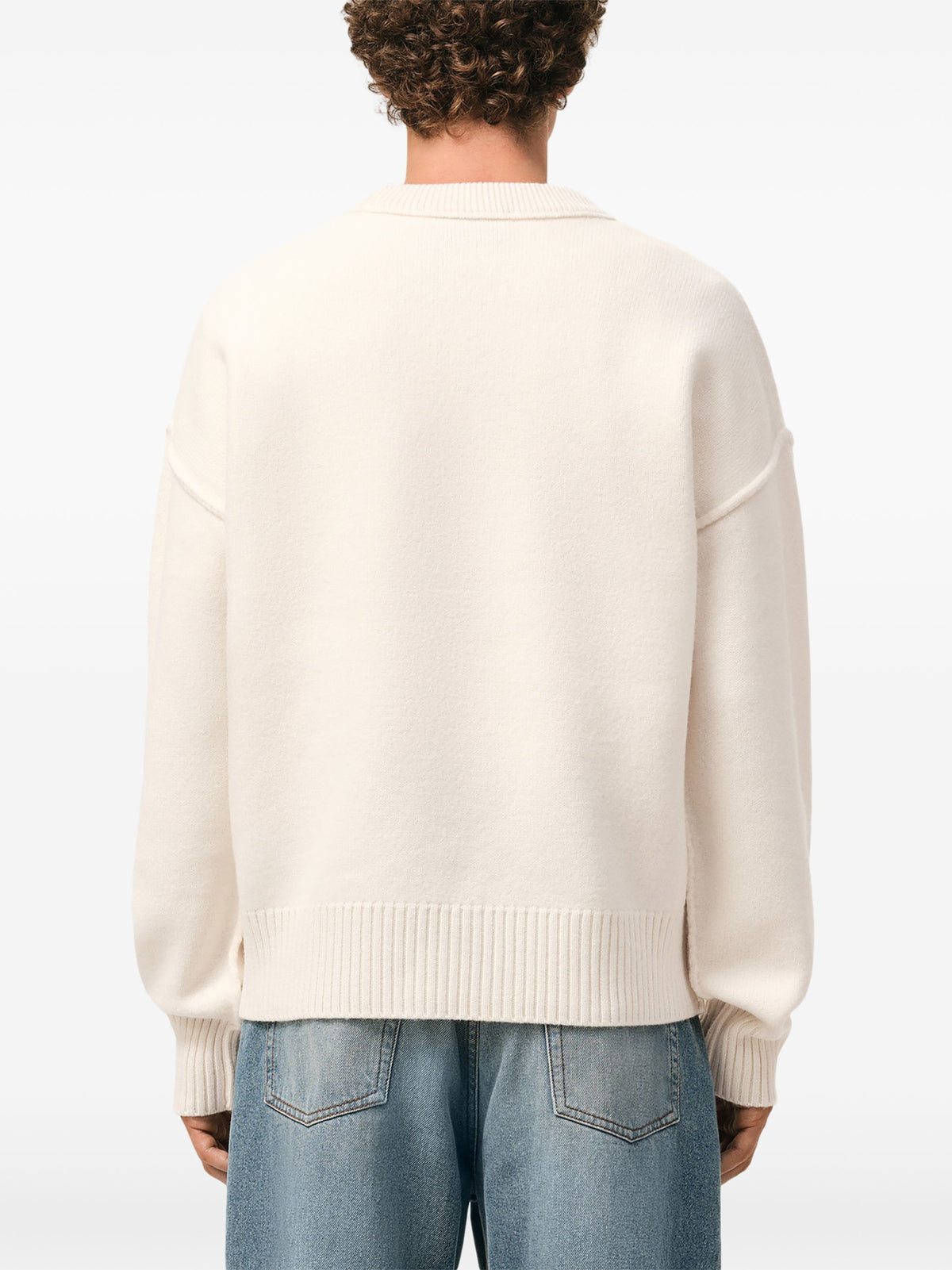 Ami Logo Beyaz Sweatshirt