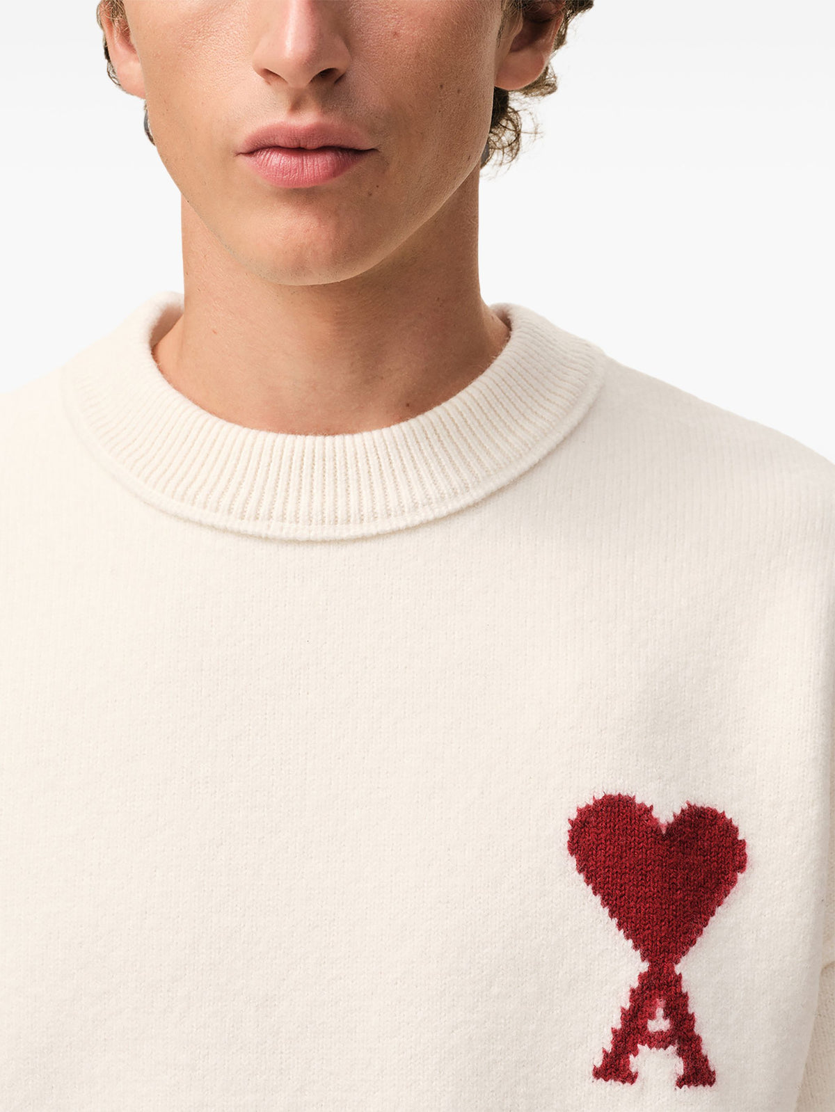 Ami Logo Beyaz Sweatshirt