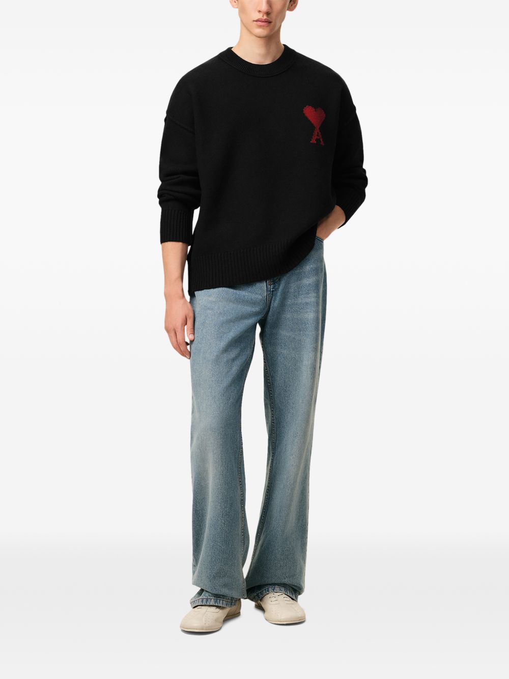 Ami Logo Siyah Sweatshirt
