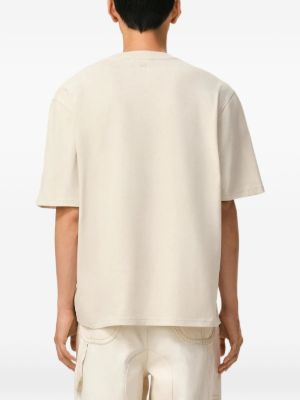 Ami Paris Pamuklu Logolu Beyaz T-Shirt
