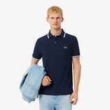 Lacoste Çizgi Detayı L.12.12 Erkek Lacivert Regular Fit Polo T-Shirt