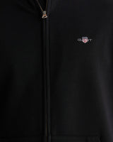GANT Erkek Siyah Fermuarlı Logolu Sweatshirt