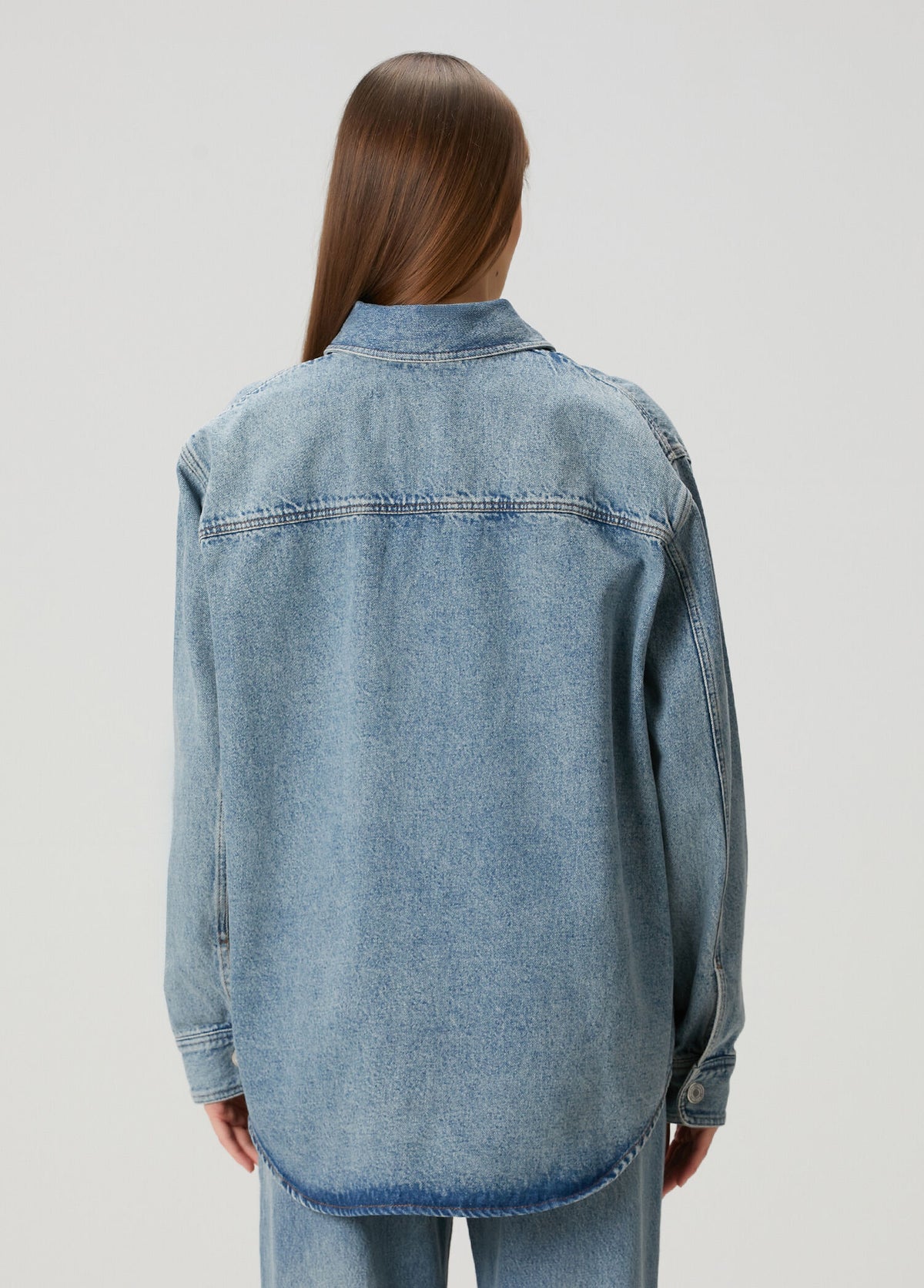 Kadın Ami Paris Mavi Denim Kot Gömlek