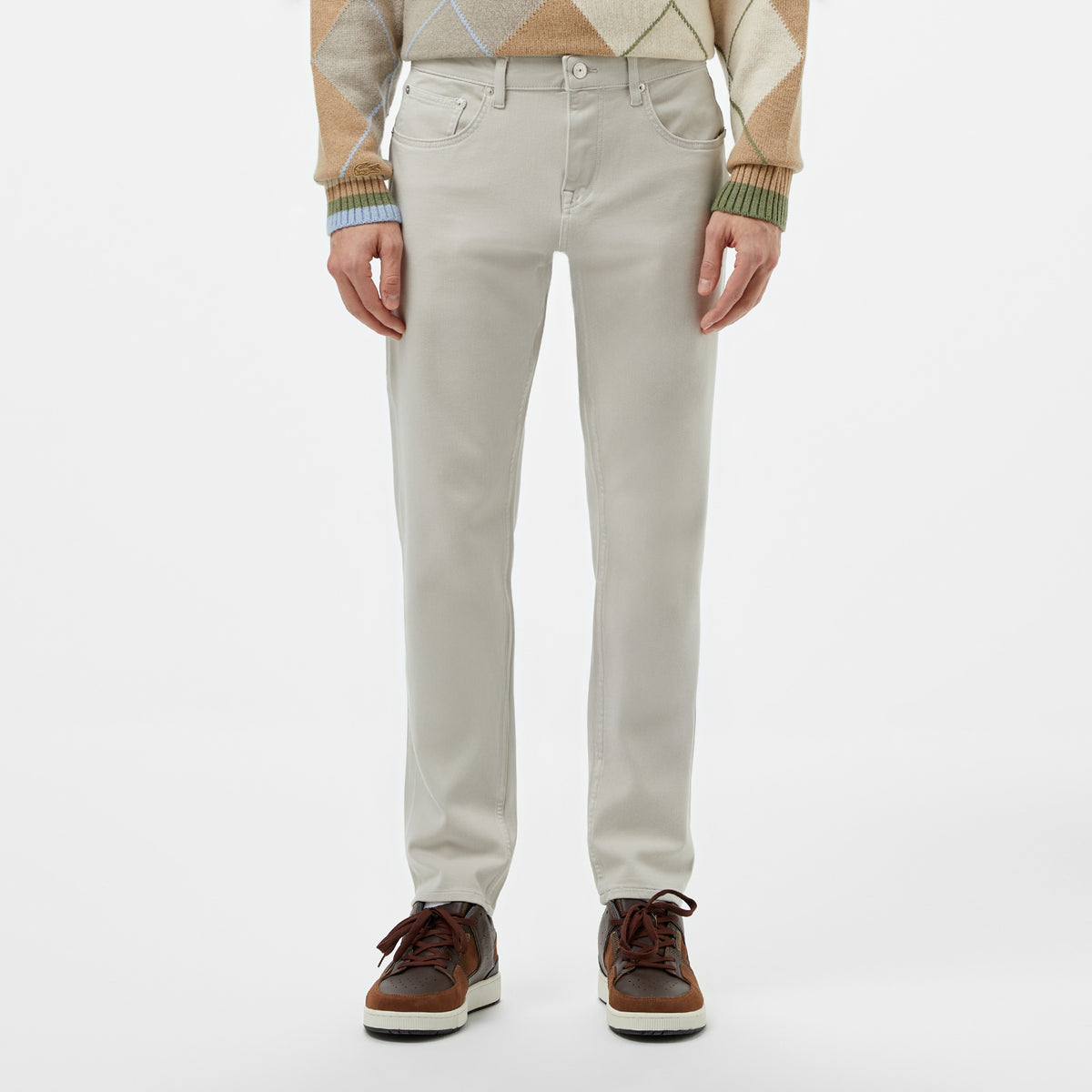 Lacoste Slim Fit Beyaz Kot Pantolon