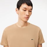 Lacoste Slim Fit Bisiklet Yaka Bej T-Shirt