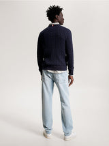 Tommy Hilfiger Erkek Classic Cable Crew Kazak