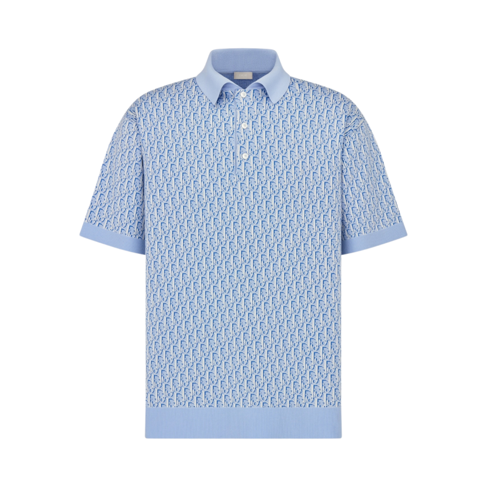 Dior Yün Polo Buz Mavisi T-Shirt