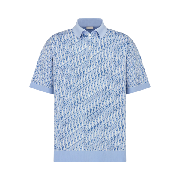 Dior Yün Polo Buz Mavisi T-Shirt