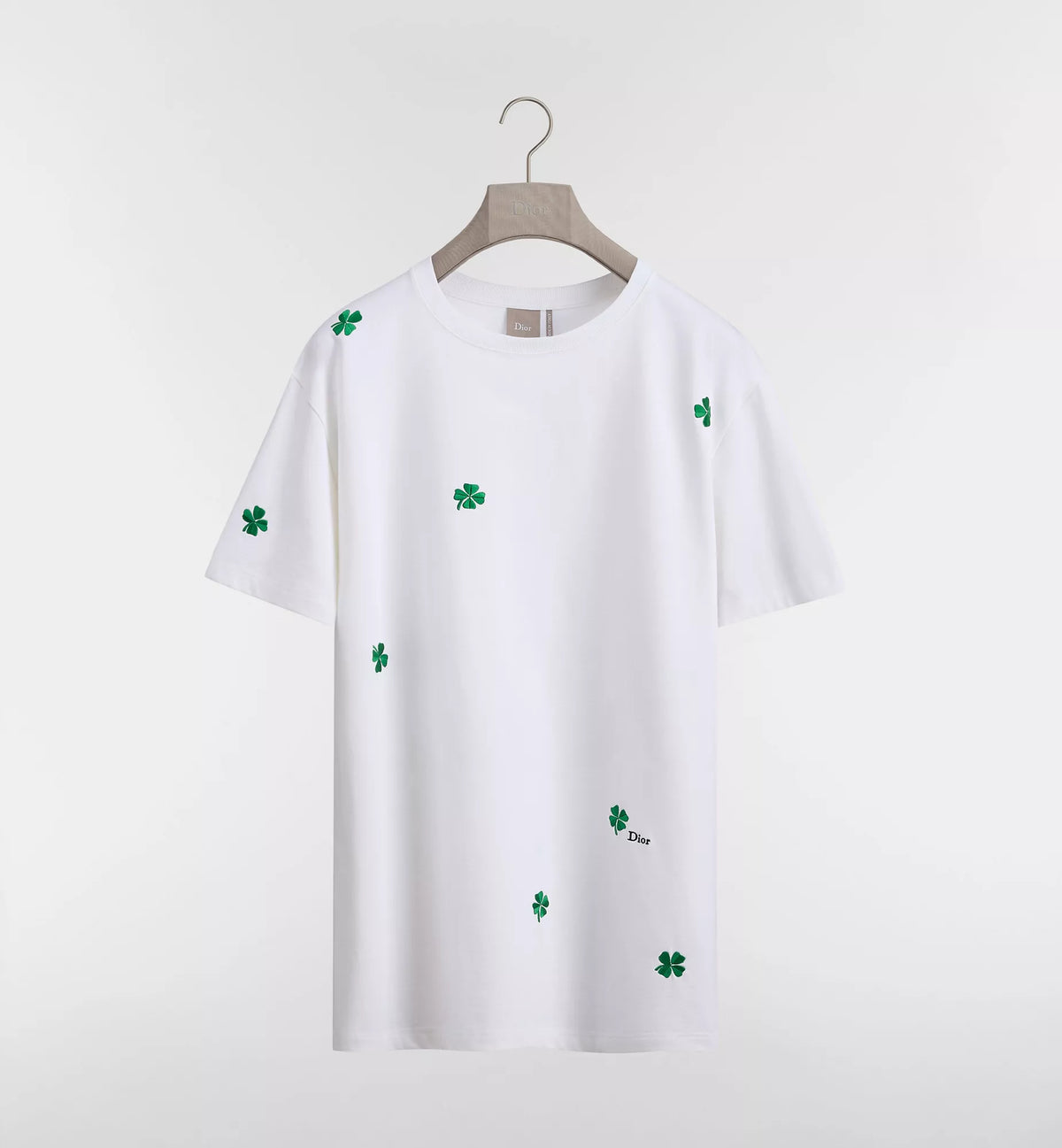 Dior Yonca Detaylı Beyaz T-Shirt