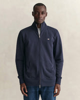GANT Erkek Lacivert Fermuarlı Logolu Sweatshirt