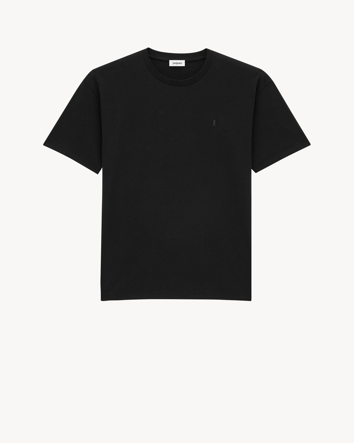 Saint Laurent Cassandre Pamuk Siyah T-Shirt