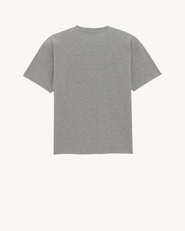 Saint Laurent Cassandre Pamuk Gri T-Shirt
