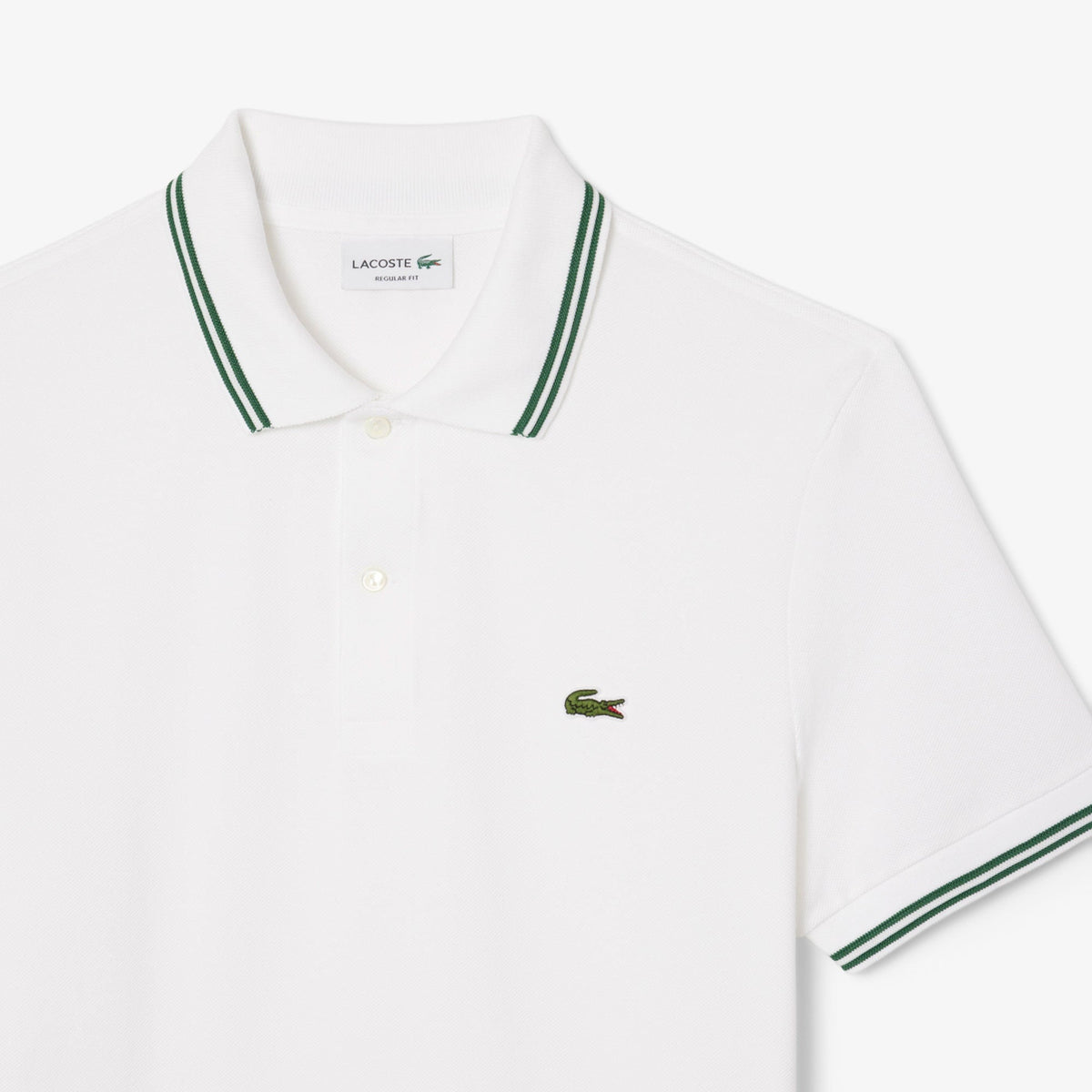 Lacoste Çizgi Detayı L.12.12 Erkek Beyaz Regular Fit Polo T-Shirt