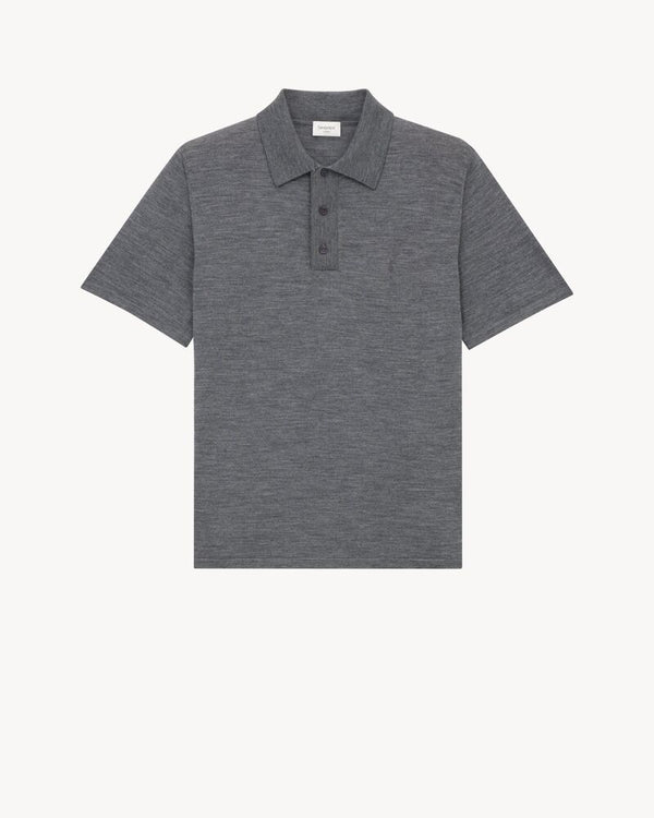 YSL Yün Polo Gri T-Shirt
