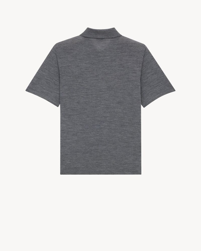 YSL Yün Polo Gri T-Shirt