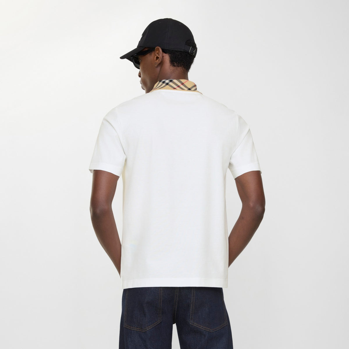 Burberry Beyaz Polo T-Shirt