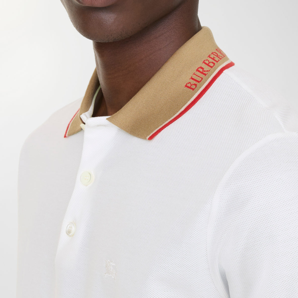 Burberry Beyaz Polo T-Shirt