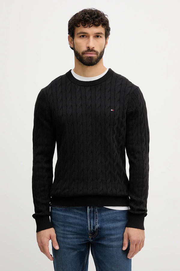 Tommy Hilfiger Erkek Classic Cable Crew Kazak