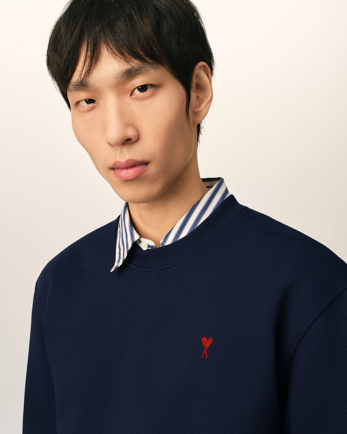 Ami de Coeur Logolu Siyah Pamuklu Sweatshirt