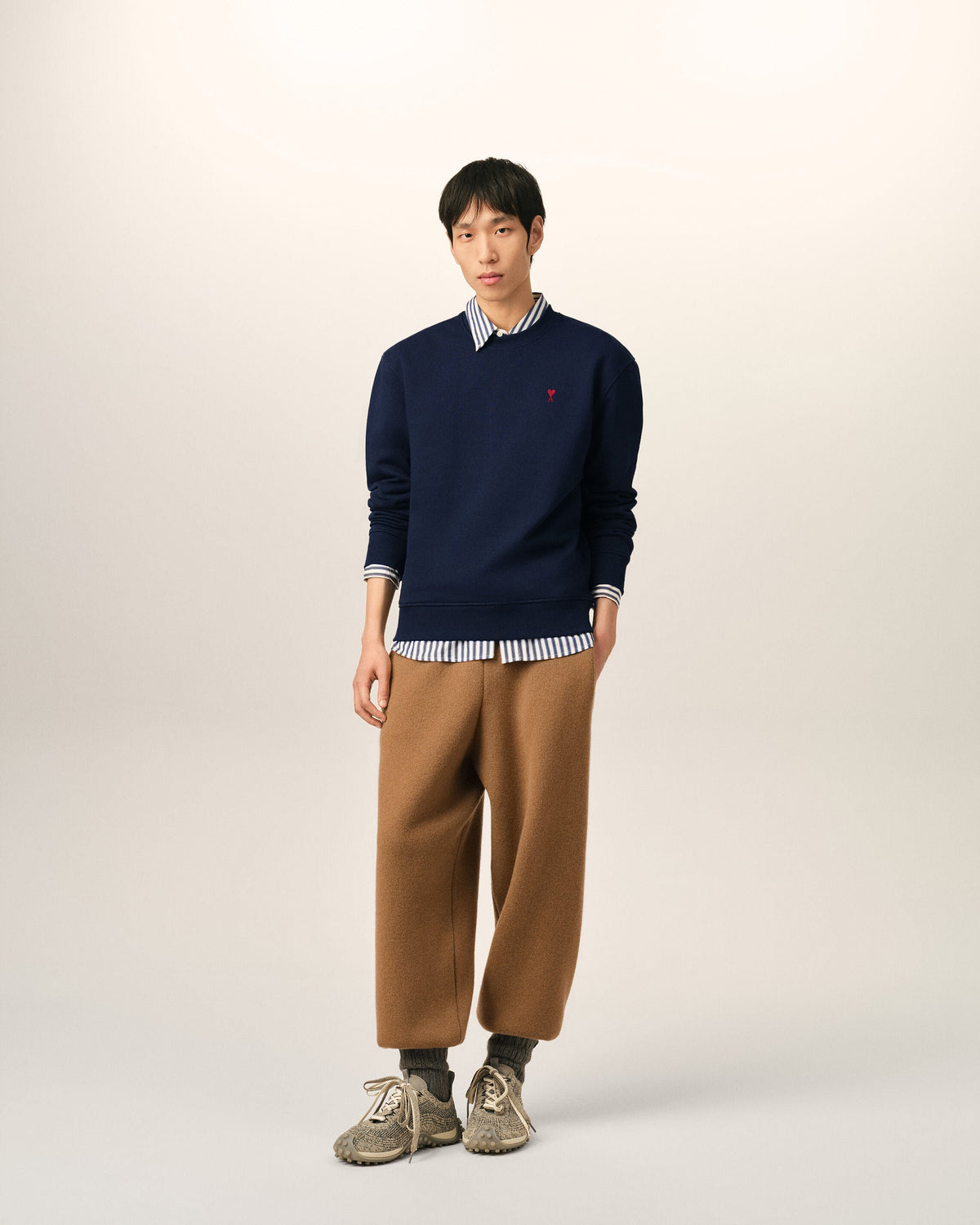 Ami de Coeur Logolu Siyah Pamuklu Sweatshirt