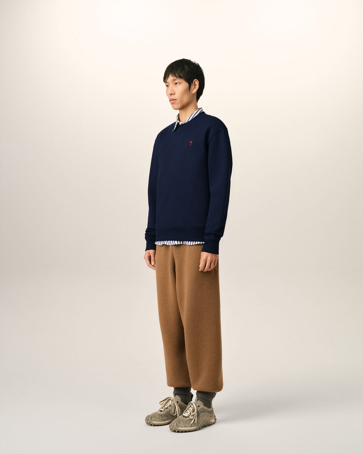 Ami de Coeur Logolu Siyah Pamuklu Sweatshirt