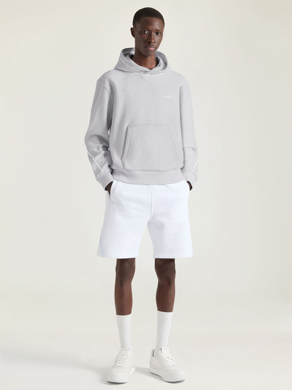 GIVENCHY Couture Seam Polar Kapüşonlu Beyaz Sweatshirt