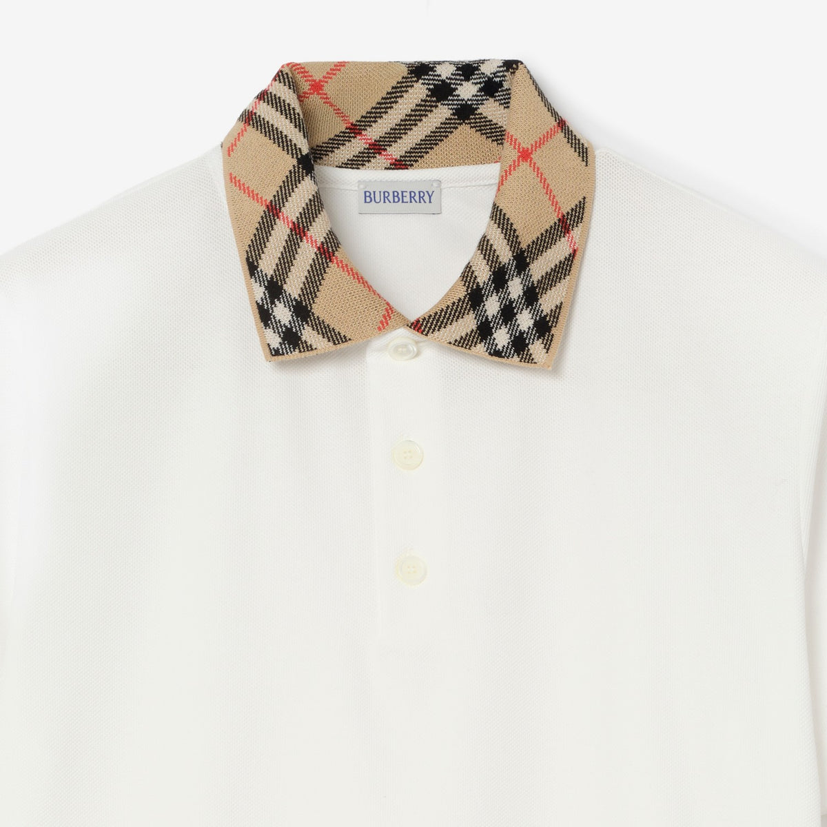 Burberry Beyaz Polo T-Shirt