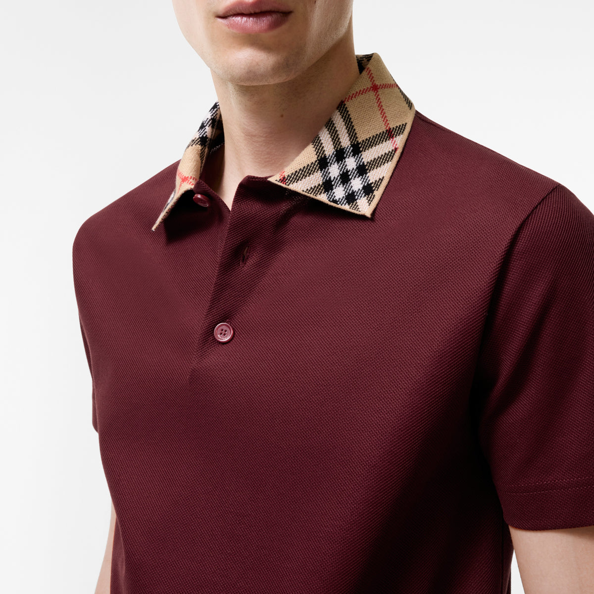 Burberry Bordo Polo T-Shirt