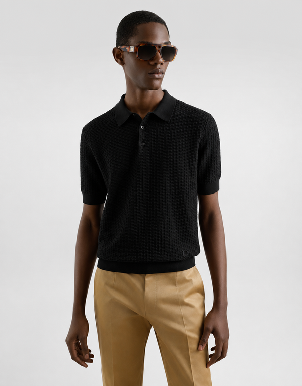 Dolce&Gabbana Pamuk Polo Siyah T-Shirt