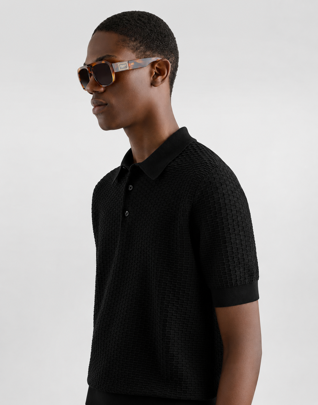 Dolce&Gabbana Pamuk Polo Siyah T-Shirt