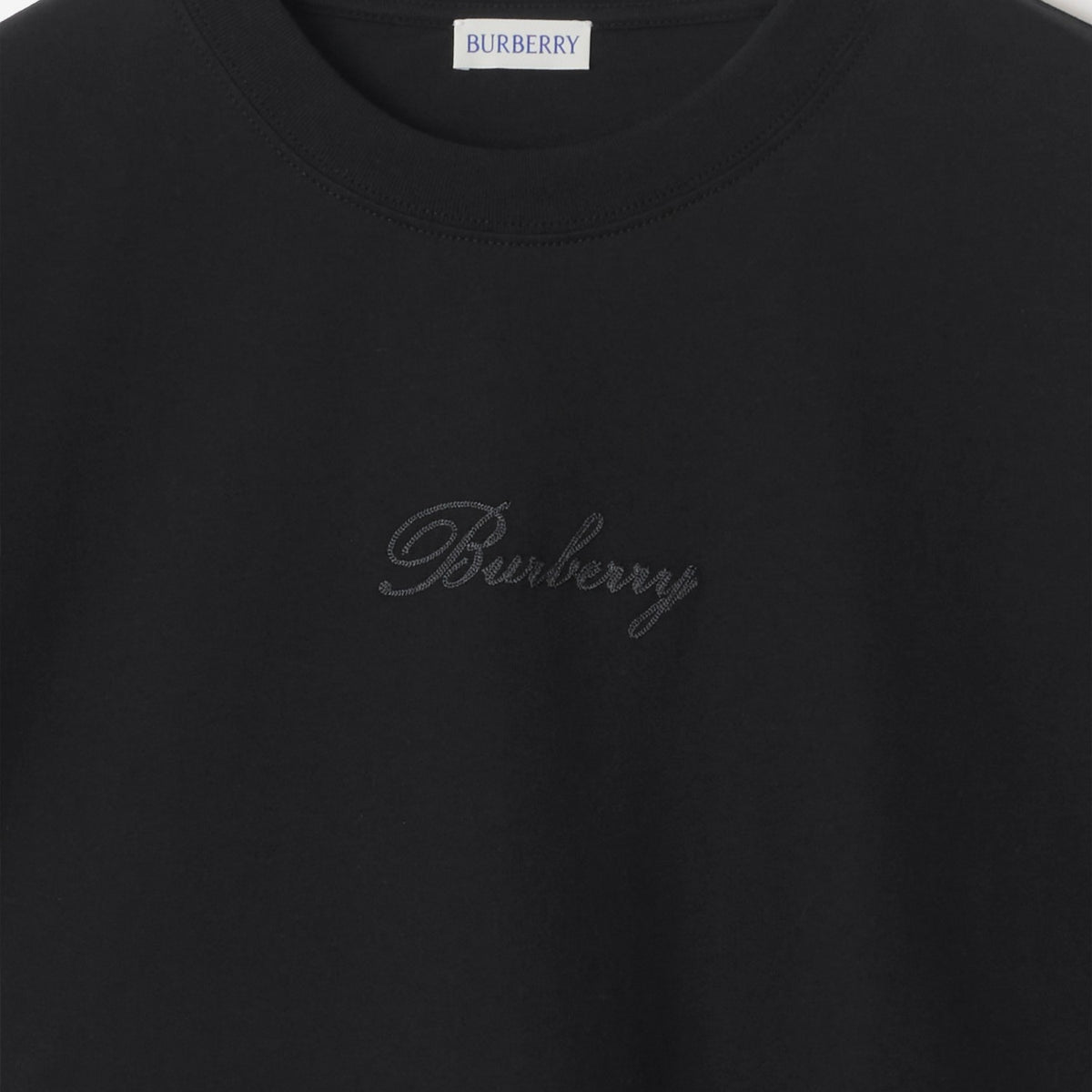 Burberry Desenli Siyah T-Shirt