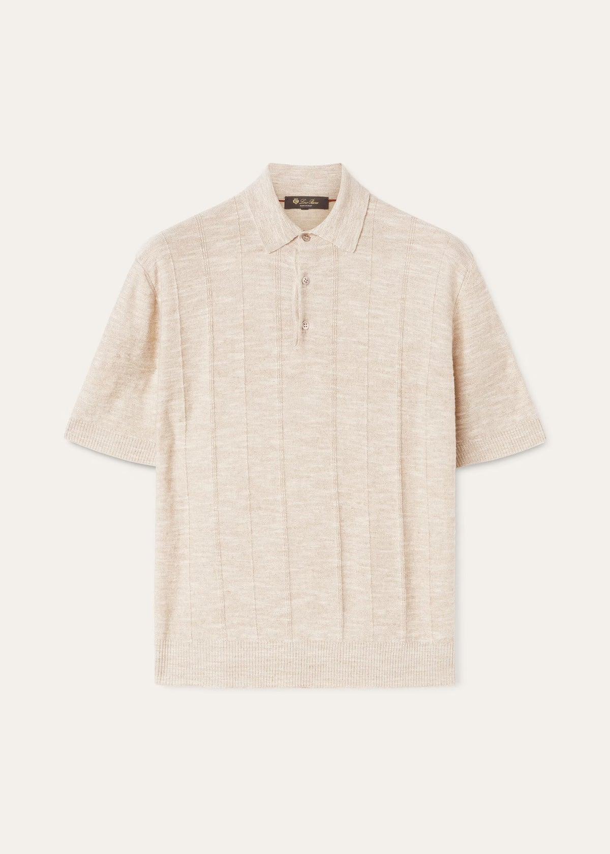 Loro Piana Yün Polo Buz Mavisi T-Shirt