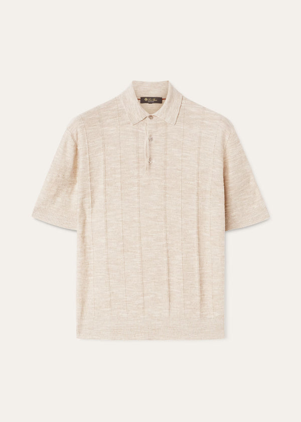 Loro Piana Yün Polo Buz Mavisi T-Shirt