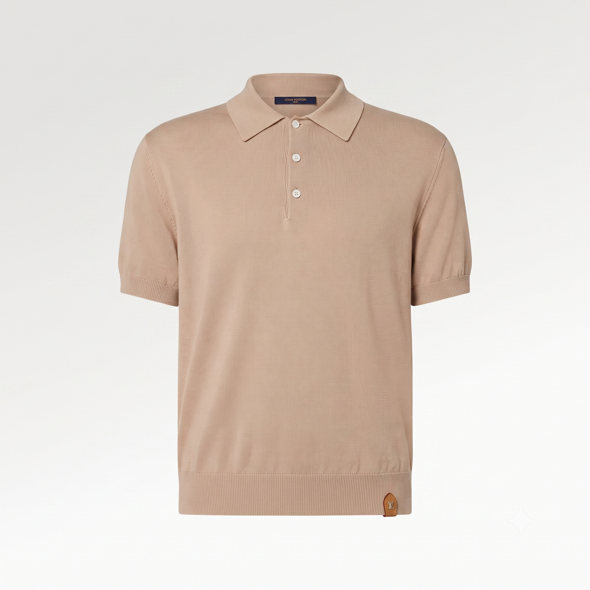 Louis Vuitton Superfine Yün Polo Bej T-Shirt