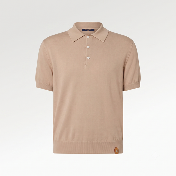 Louis Vuitton Superfine Yün Polo Bej T-Shirt